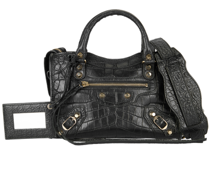 Small City Bag, £595, Handbags, Black, Leather, Front view